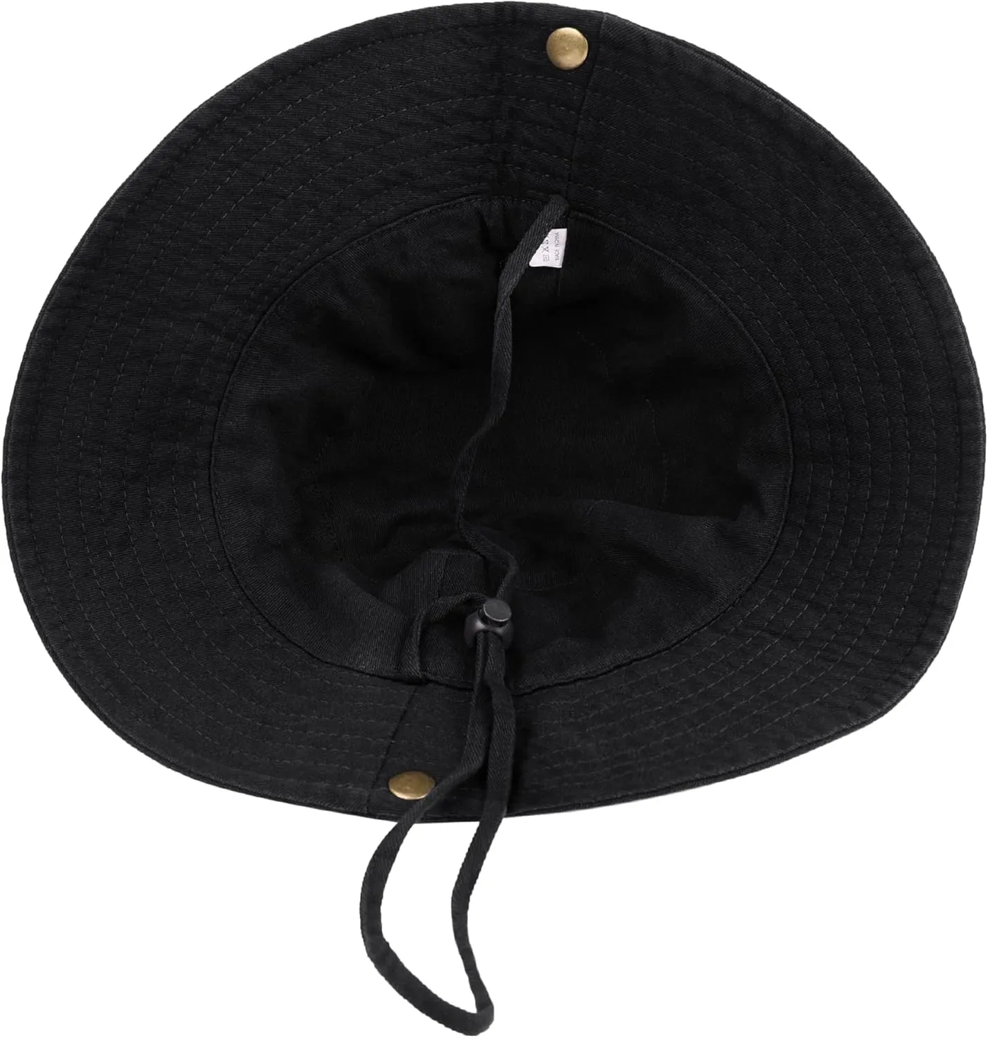 Unisex Cotton Boonie Hat Summer Outdoor Packable Fishing Bucket Hat Beach Sun Hat with String for Women Men