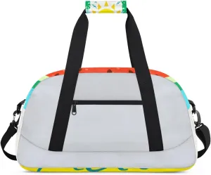 Vacation Relaxation Sun Concept Kids Overnighted Duffel Bag Carry-On Size & Ideal for School Practice or Weekender Travel with Zip and Shoulder Stra for Boys & Girls