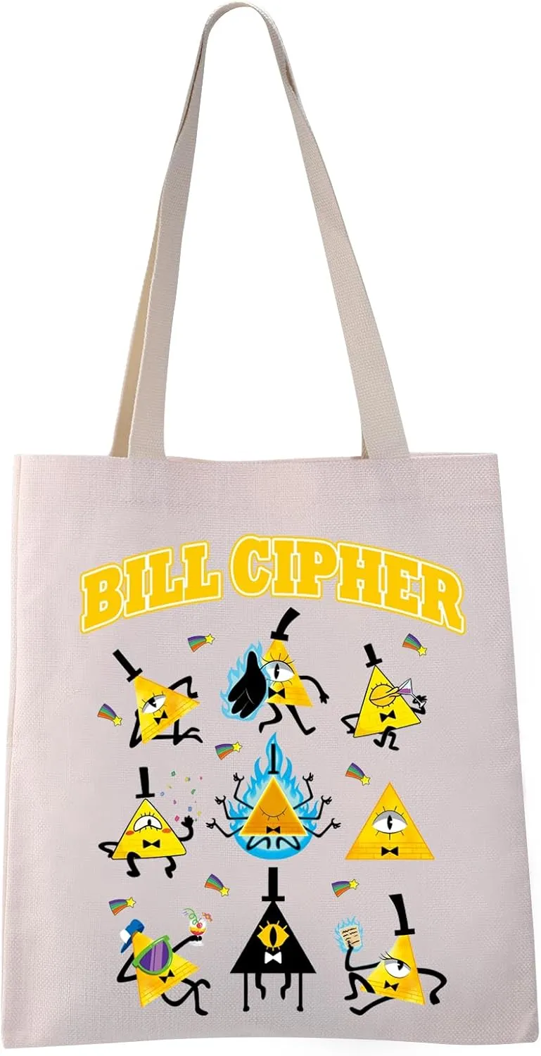 VAMSII Bill Tote Bag Cartoon Lovers Gifts Mystery Shack Gift G Shoulder Bag