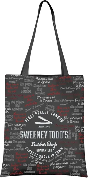 VAMSII Demon Barber Theater Tote Bag Sweeney Todd Musical Inspired Gift Sondheim Fans Gift (SWEENEY TOD tote)