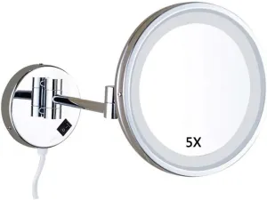 Vanity Mirror,Makeup Mirror Vanity Mirror Wall Mount Led Lighted 5X Magnifying Extendable Single Side Cosmetic Mirror for Bathroom Cosmetic Mirror/C