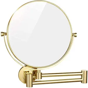 Vanity Mirror,Wall Mounted Makeup Mirror with 10X Magnification,8 inch Double Sided Vanity Magnifying Mirror,Cosmetic Mirror Shaving Mirror for Bathroom Gold/Gold