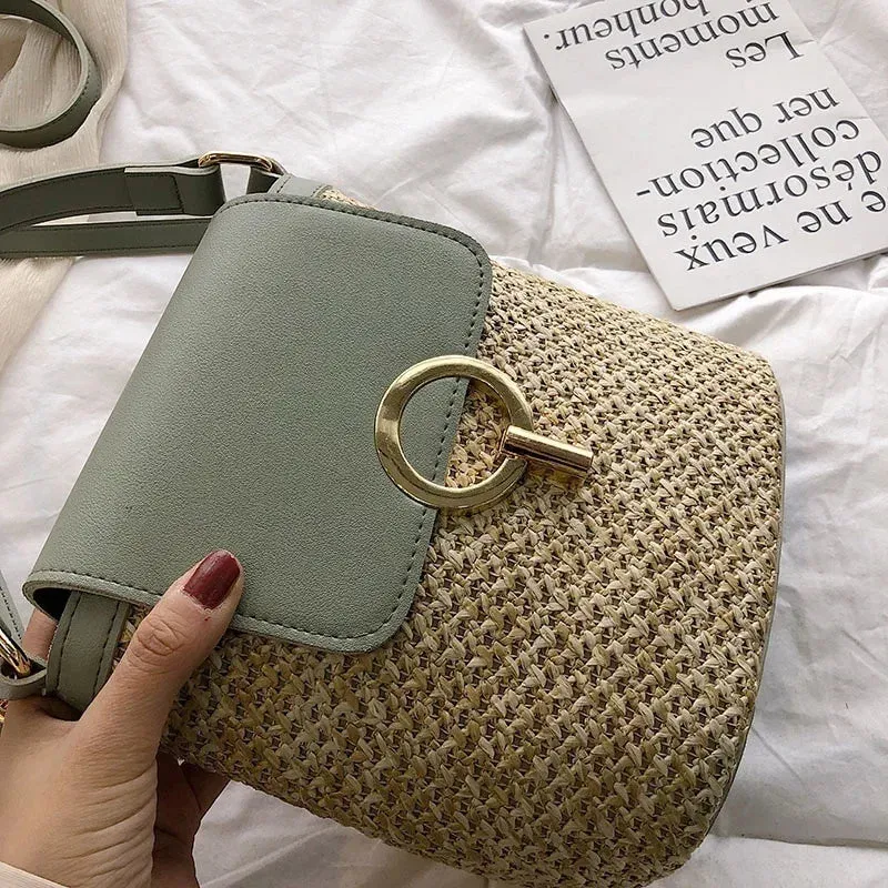 Veloria™ Embroidered Woven Bucket Bag