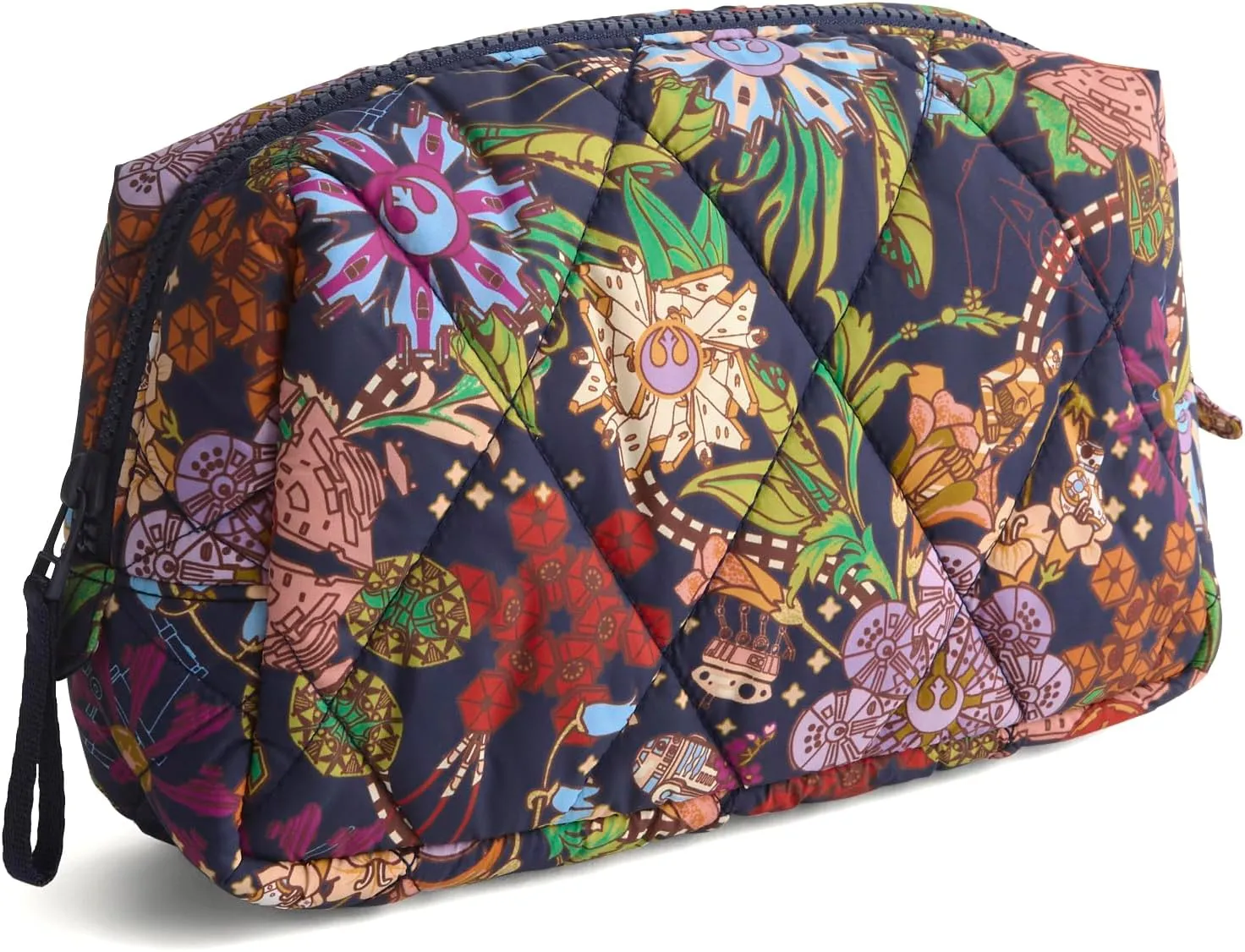 Vera Bradley Star Wars Featherweight Medium Cosmetic Makeup Bag, Power The Force Floral