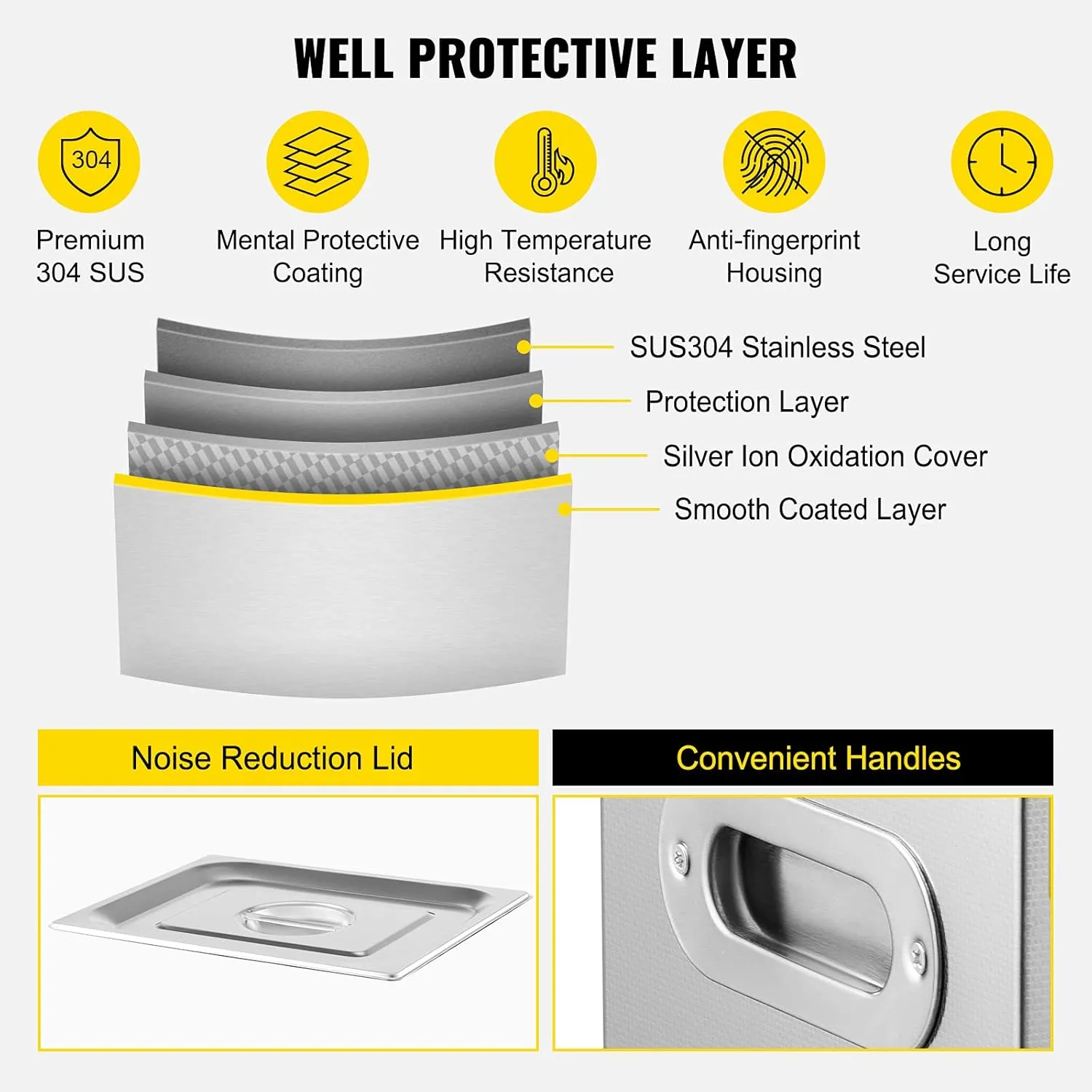 VEVOR 6L Ultrasonic Vinyl Cleaner, 7-12 Inch 8 Records Ultrasonic Vinyl Cleaning Machine 180W Ultrasonic Records Cleaner with Drying Rack for Home Store