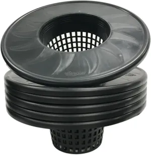 Viagrow 6 inch Wide Lip Bucket Basket Lid, (6 Pack), 5 and 3.5 Gallon DWC Bucket Net Pots