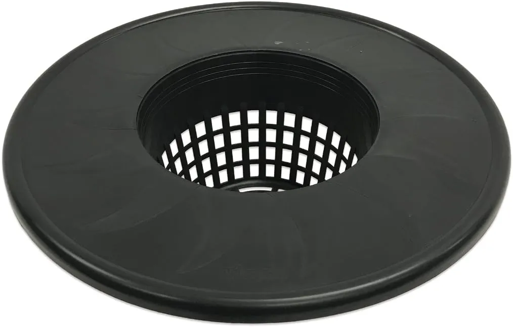 Viagrow 6 inch Wide Lip Bucket Basket Lid, (6 Pack), 5 and 3.5 Gallon DWC Bucket Net Pots