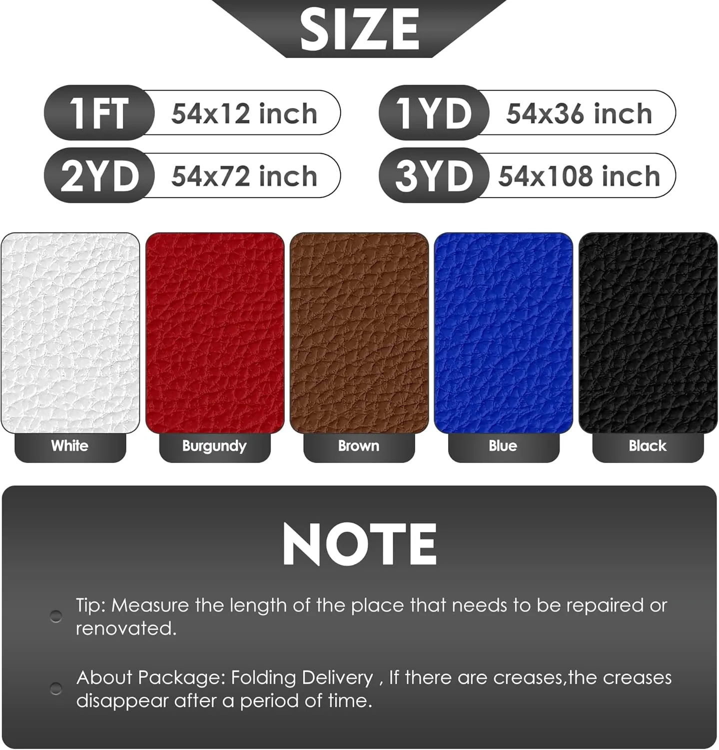 Vinyl Fabric, Marine Faux Leather Upholstery, for Upholstery Crafts, DIY Sewings, Sofa, Handbag, Earrings, Hair Bows Decorations (Black 54'' X 72'' inch 2YD) Big Lychee Grain Black