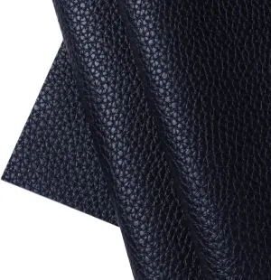 Vinyl Fabric, Marine Faux Leather Upholstery, for Upholstery Crafts, DIY Sewings, Sofa, Handbag, Earrings, Hair Bows Decorations (Black 54'' X 72'' inch 2YD) Big Lychee Grain Black