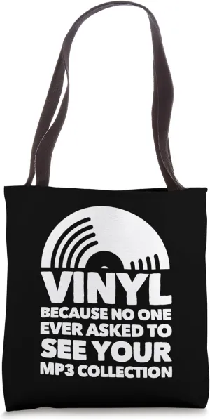 Vinyl LP Record - Vinyl Disc Tote Bag