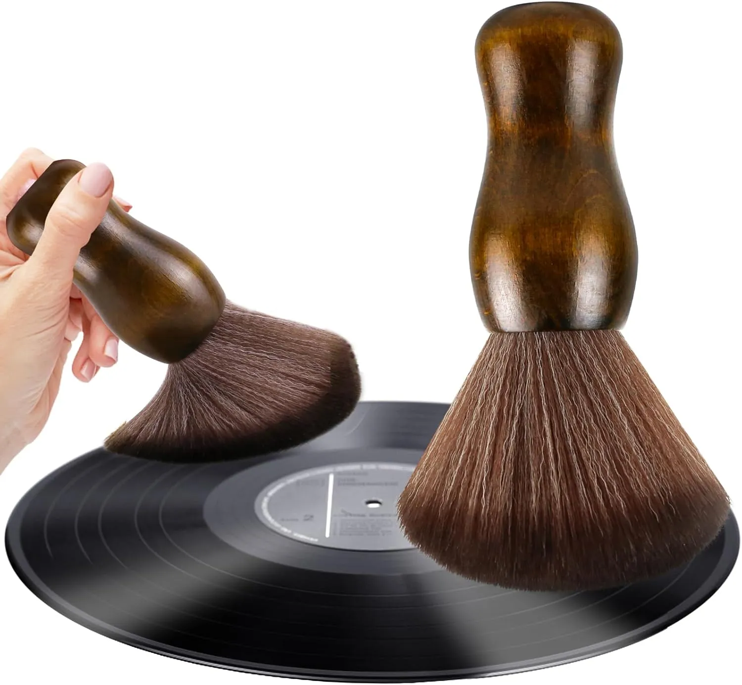 Vinyl Record Cleaning Brush - Anti Static Dust Wooden Vinyl Cleaner Brush - Record Player Accessories