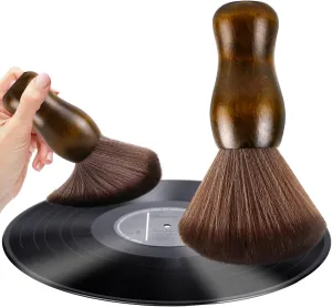 Vinyl Record Cleaning Brush - Anti Static Dust Wooden Vinyl Cleaner Brush - Record Player Accessories