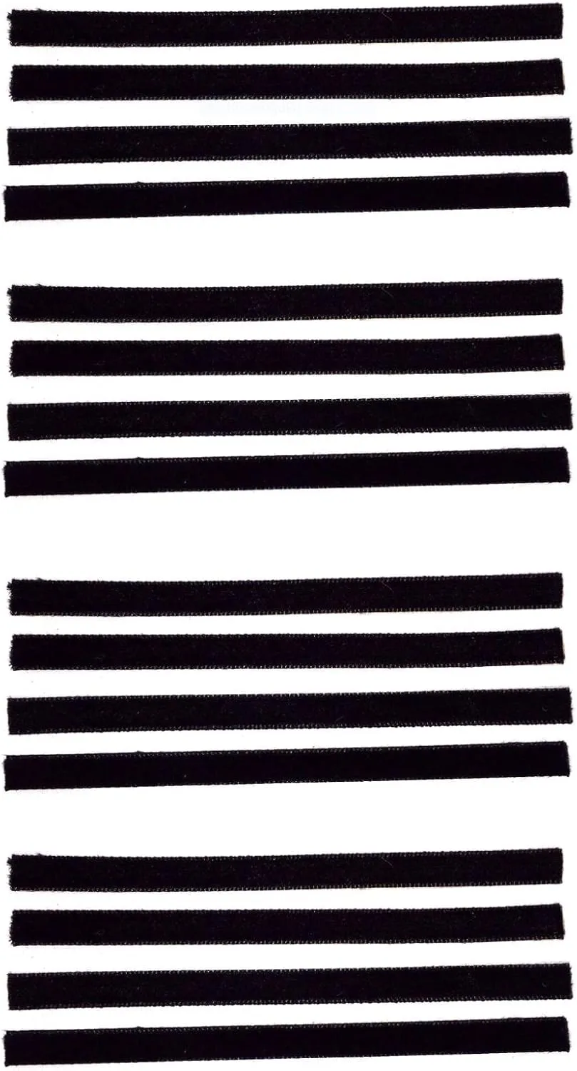 Vinyl Record Cleaning Strips [Luxury Black] 16-Pack 1/4-inch x 4-inch VPI Machine Okki Nokki 3M Clean Strip Set for 12-inch LP Record Album/Velvet = Cleaner LPs & Albums