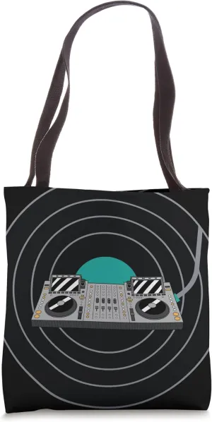 Vinyl Record DJ Phonograph Music Lover Vinyl Tote Bag
