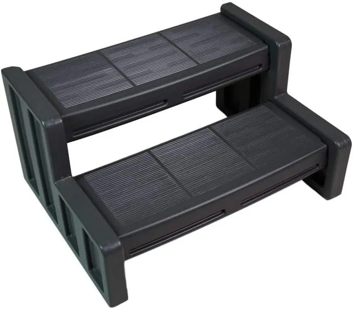 Vinyl Works 29 Inch Deluxe Resin Multi Purpose Home Garden Garage Spa and Hot Tub Steps, Black