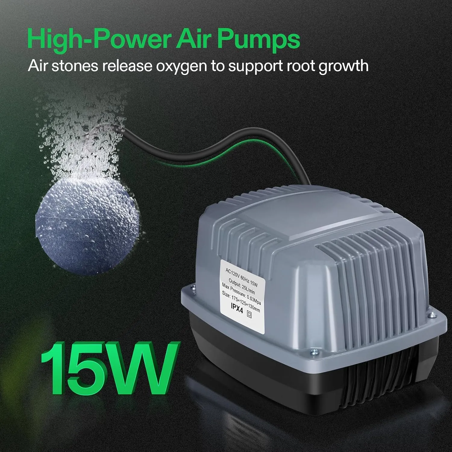 VIVOSUN DWC Hydroponics Grow System with Top Drip Kit, 5-Gallon Deep Water Culture, Recirculating Drip Garden System with Multi-Purpose Air Hose, Air Pump, and Air Stone (4 Buckets   Top Drip Kit)