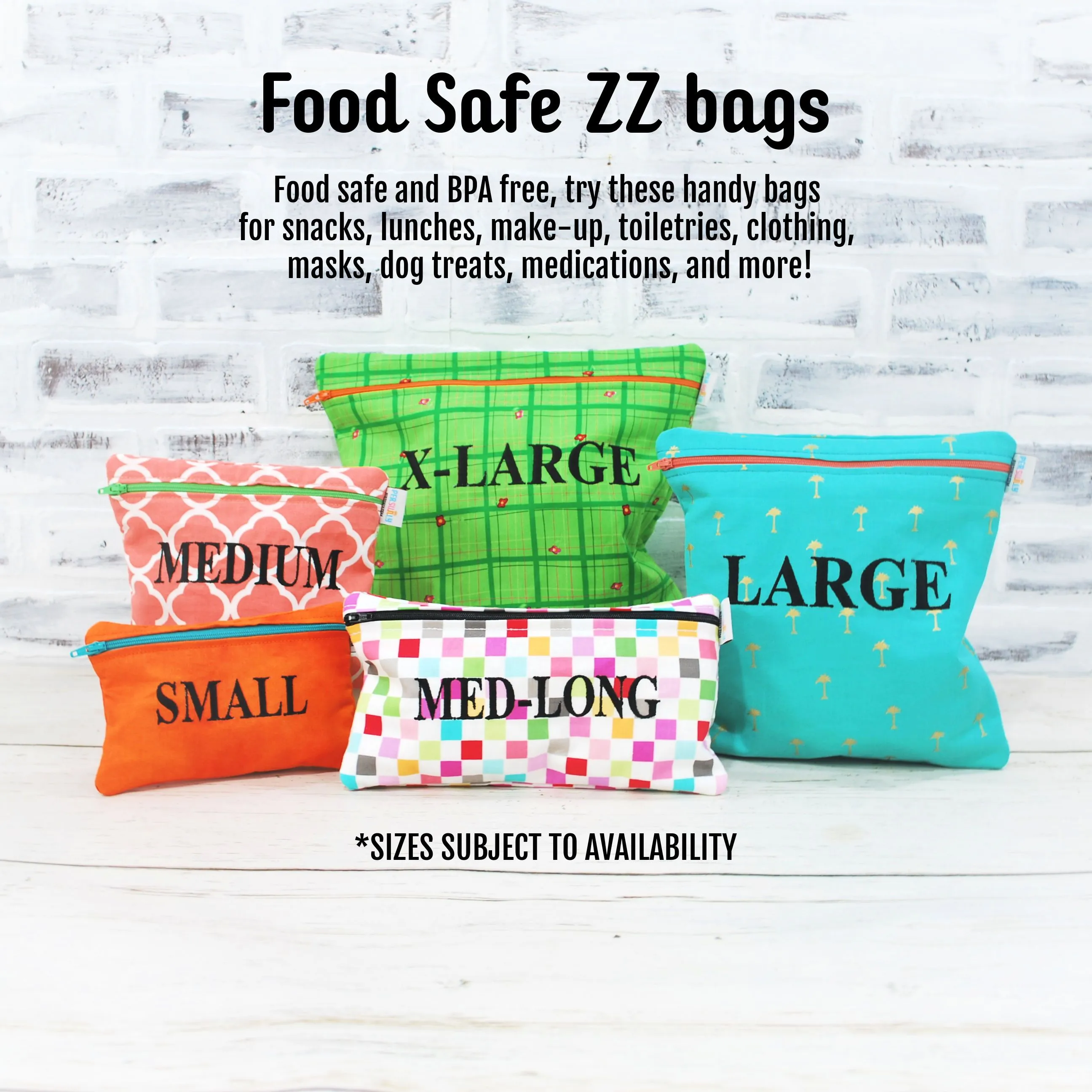 Volleyballs on Black Personalized Reusable Food Bag