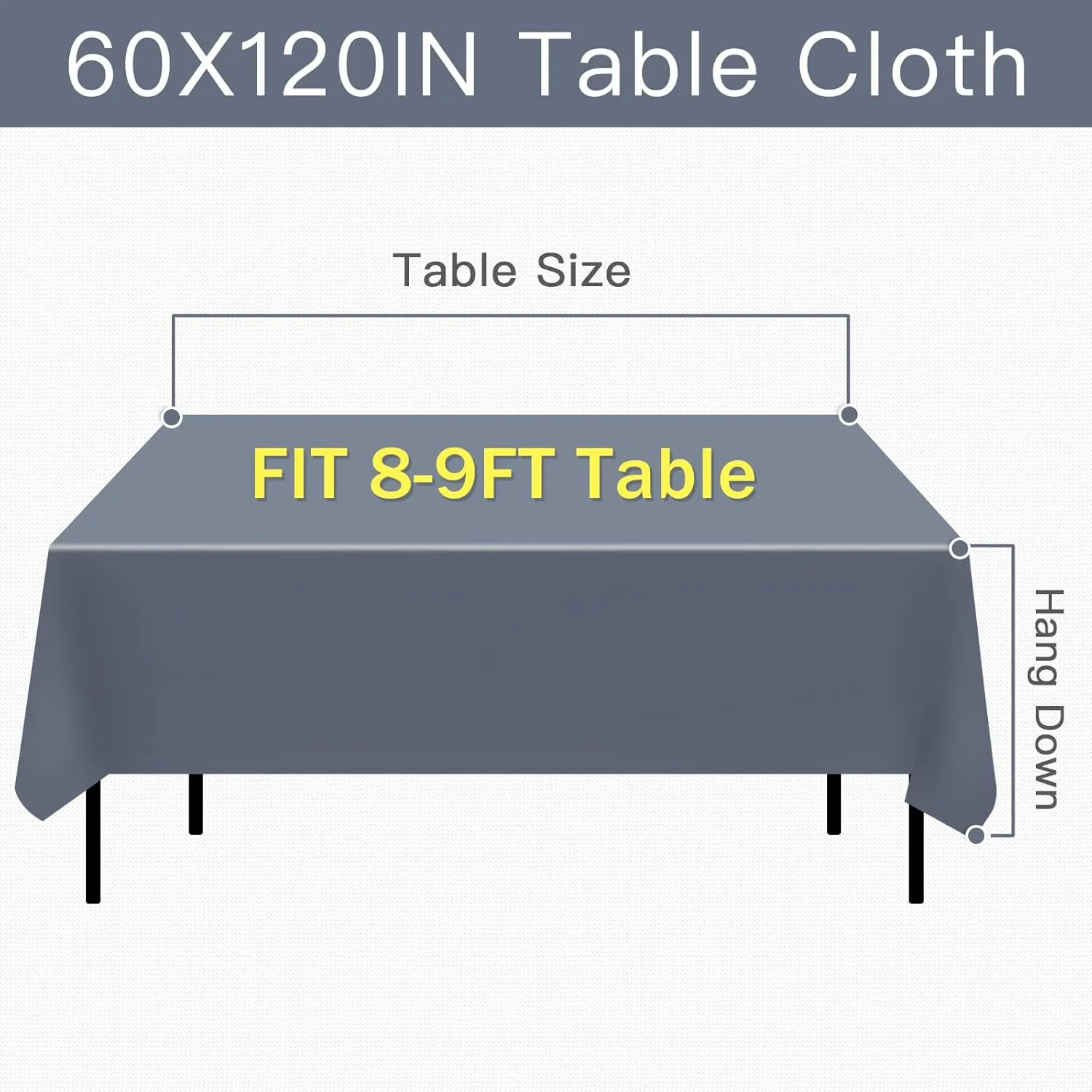 Vonabem 100% Waterproof Rectangle PVC Tablecloth, Vinyl Table Cloth Cover Oil Proof Spill Proof Wipeable Plastic Table Cloths for Indoor and Outdoor Use(Coffee, 60X120IN)