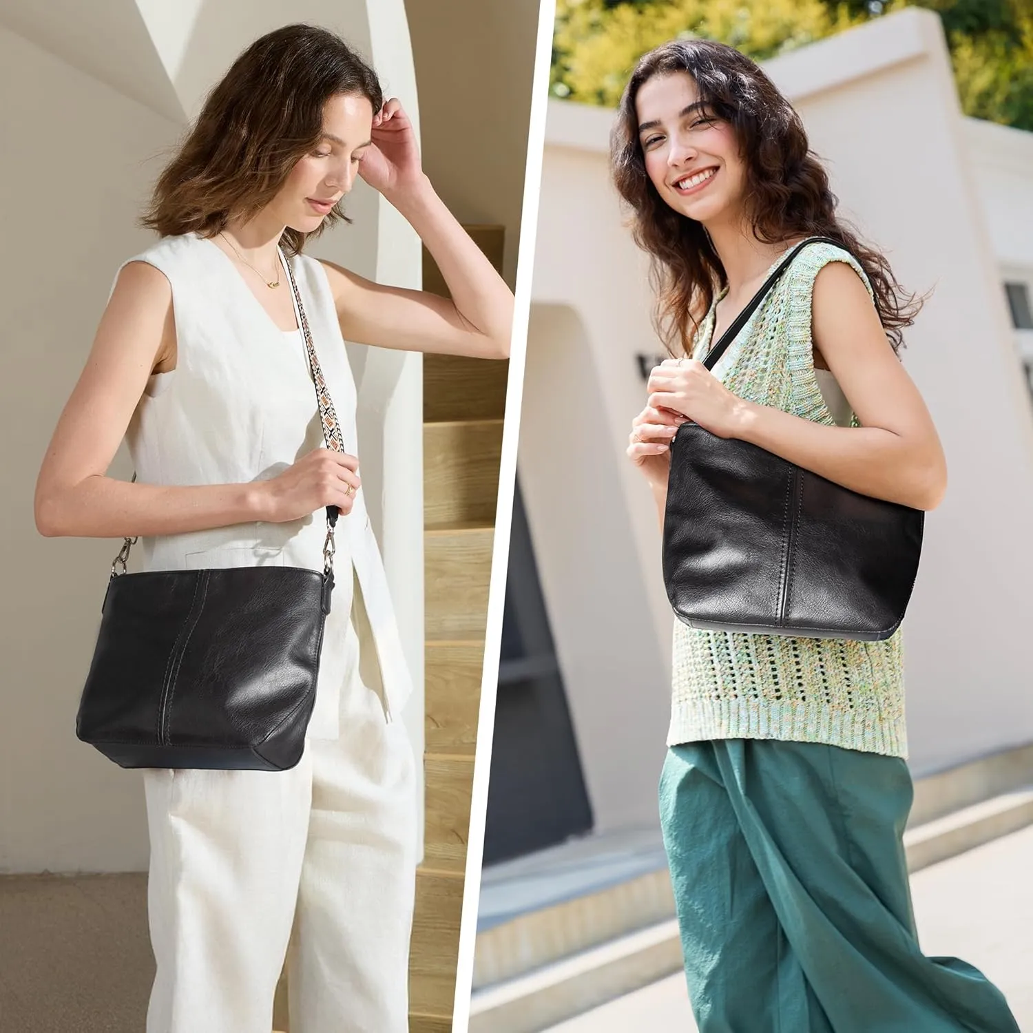 VONAL Hobo Crossbody Bags for Women, Vegan Leather Purses Shoulder Handbags for women PU leather Tote Bags Everyday Purse