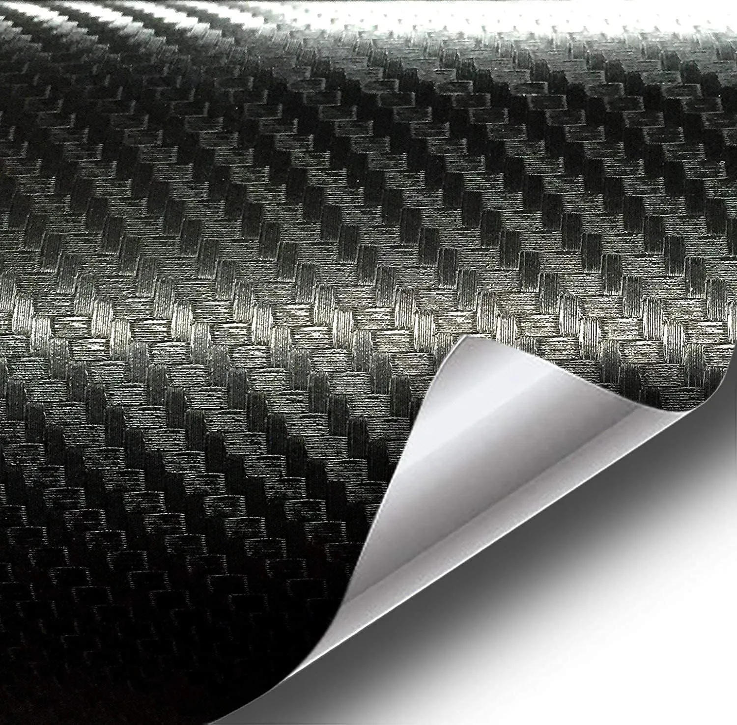 VViViD Black Carbon Fiber Air-Release Adhesive Vinyl Tape Roll (6 Inch x 20ft)