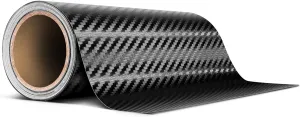 VViViD Black Carbon Fiber Air-Release Adhesive Vinyl Tape Roll (6 Inch x 20ft)