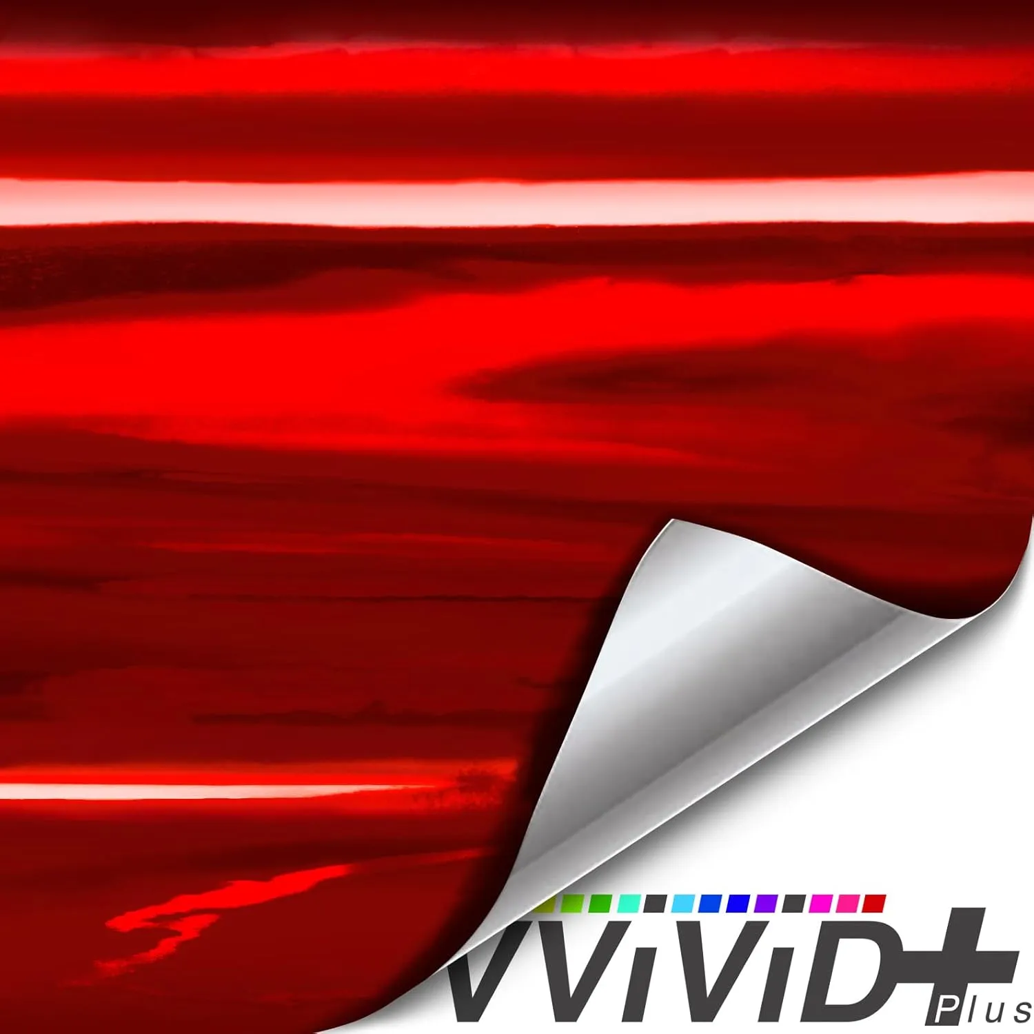 VViViD Holographic Chrome Red Vinyl Wrap DIY Air-Release Adhesive Film 3ft x 5ft