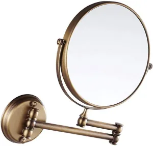 Wall Mirror for Bathroom, Double-Sided Swivel Wall Mounted Makeup Mirror, 8-Inch with 10X Magnification Extendable Vanity Mirror, for Cosmetic Shaving Bathroom