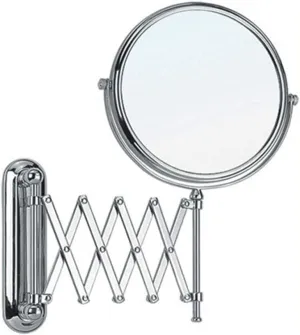 Wall Mount Makeup Mirror with 3X Magnification, Two-Sided Swivel Extension Vanity Mirror Bathroom Cosmetic Shaving Chrome Finish, Extension,6inches (Color : 6inches)