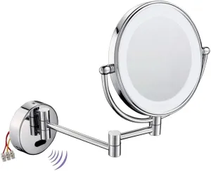 Wall Mount Vanity Makeup Mirrors Human Body Induction Hotel Bathroom Shaving Magnifying Cosmetic Wall Mirrors (Size : 3X)