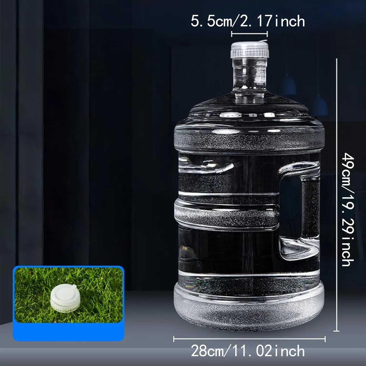 Water Container Bucket with Lid and Handle - Multifunction Water Dispenser Bottle for Cooking, Kitchen, Camping, Emergency -, BPA-Free, Food Grade (3L, 5L, 7.5L, 11.3L, 15L, 18.9L)- 18.9L