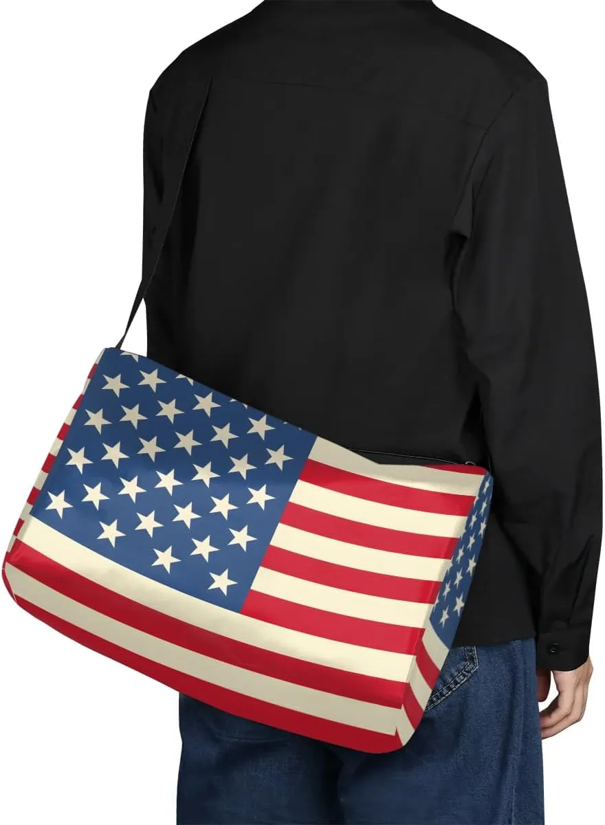 Weekend Bag America Flag Patterns Lightweight Carry On Duffel Bag Waterproof Gym Bag Pu Leather Duffle Bag for Workout Travel Sport
