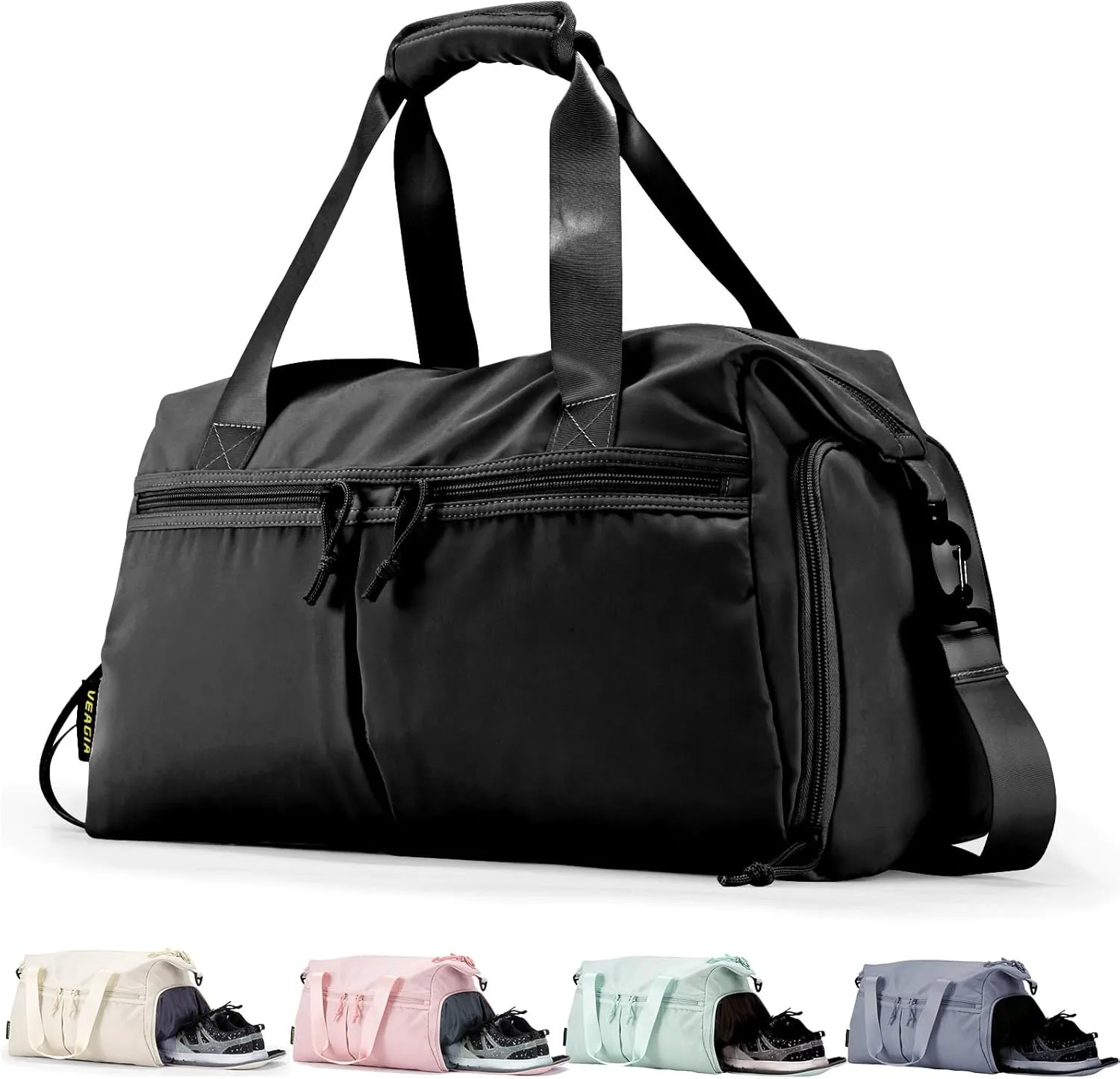 Weekender Duffel Bag with Shoe Compartment And Wet Pocket-Luggage Everyday Overnight Bag for Men and Women Travel-Carry On Gym Bag