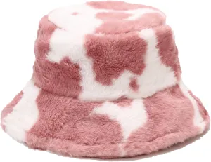 Winter Fluffy Fuzzy Bucket Hat Plush Furry Faux Fur Fisherman Hats Warm Hat for Women