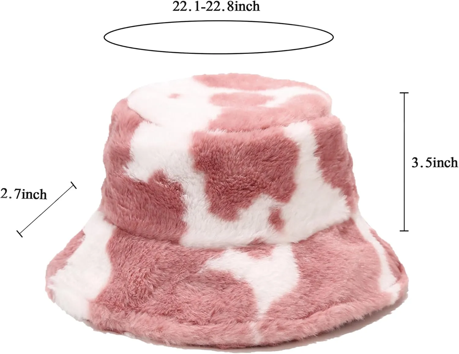 Winter Fluffy Fuzzy Bucket Hat Plush Furry Faux Fur Fisherman Hats Warm Hat for Women