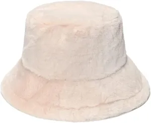 Winter Plush Bucket Hat for Women Men Classic Solid Color Faux Fur Fisherman Cap