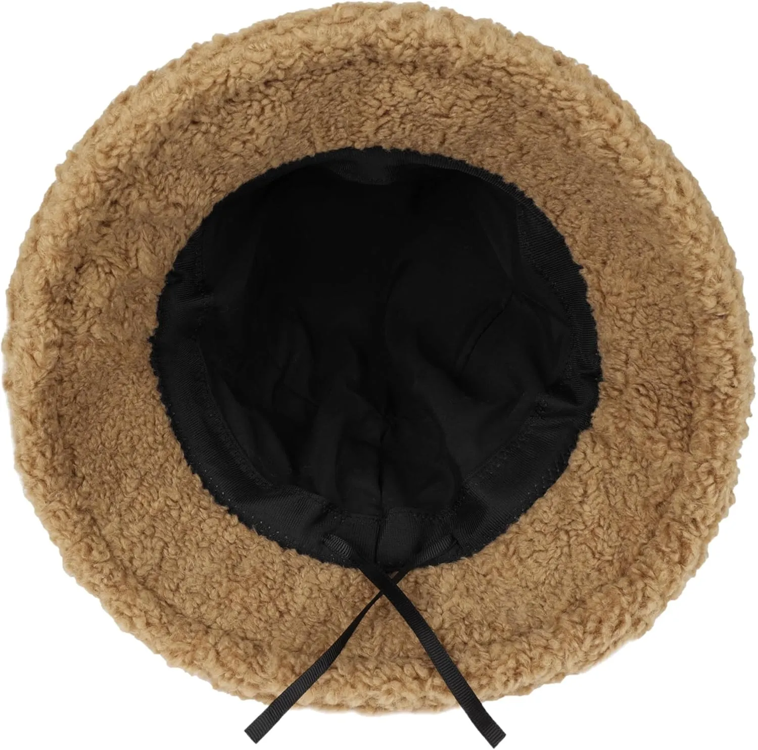 Winter Warm Plush Fuzzy Bucket Hat Faux Fur Shearling Fisherman Hats for Women