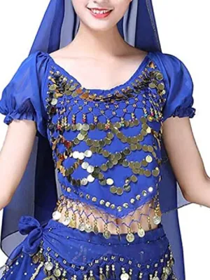 Women Belly Dance Clothes Embellished Top