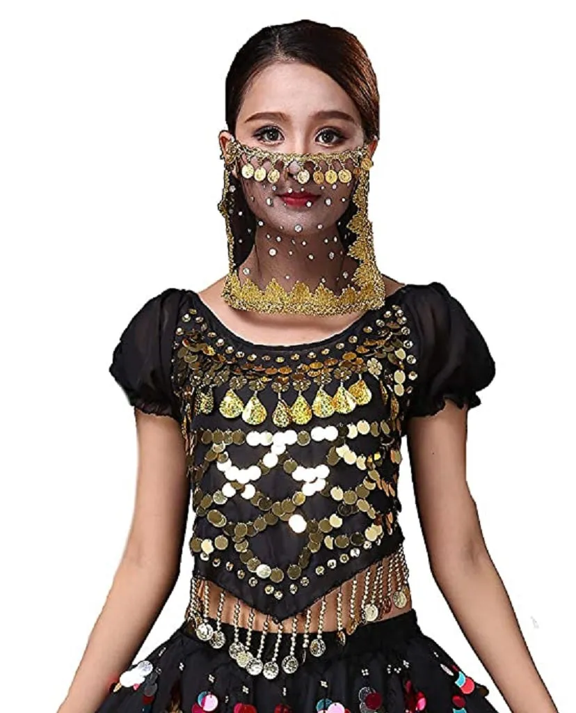 Women Belly Dance Clothes Embellished Top
