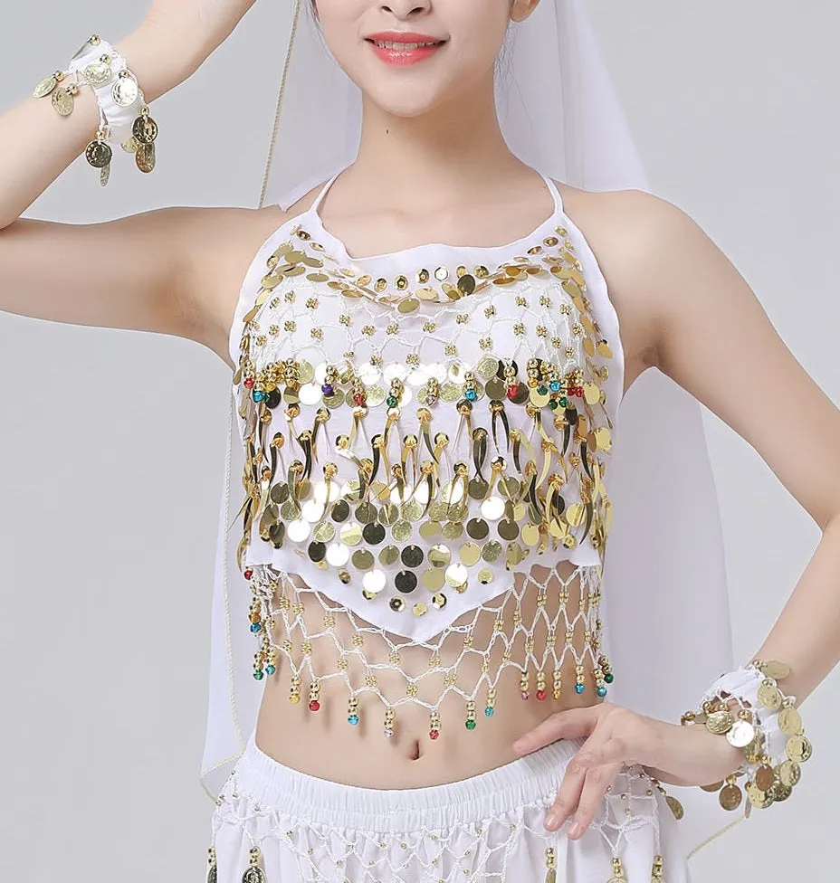 Women Belly Dancing Outfit Embellished Top
