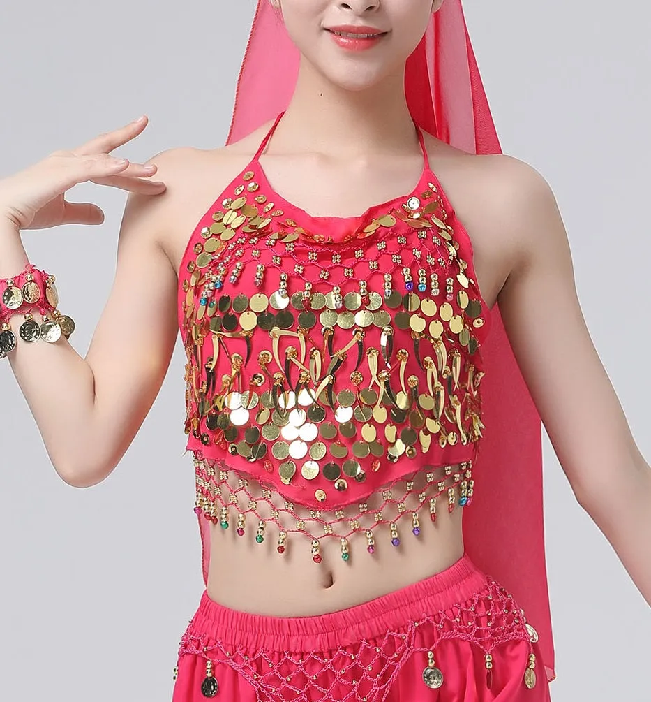 Women Belly Dancing Outfit Embellished Top