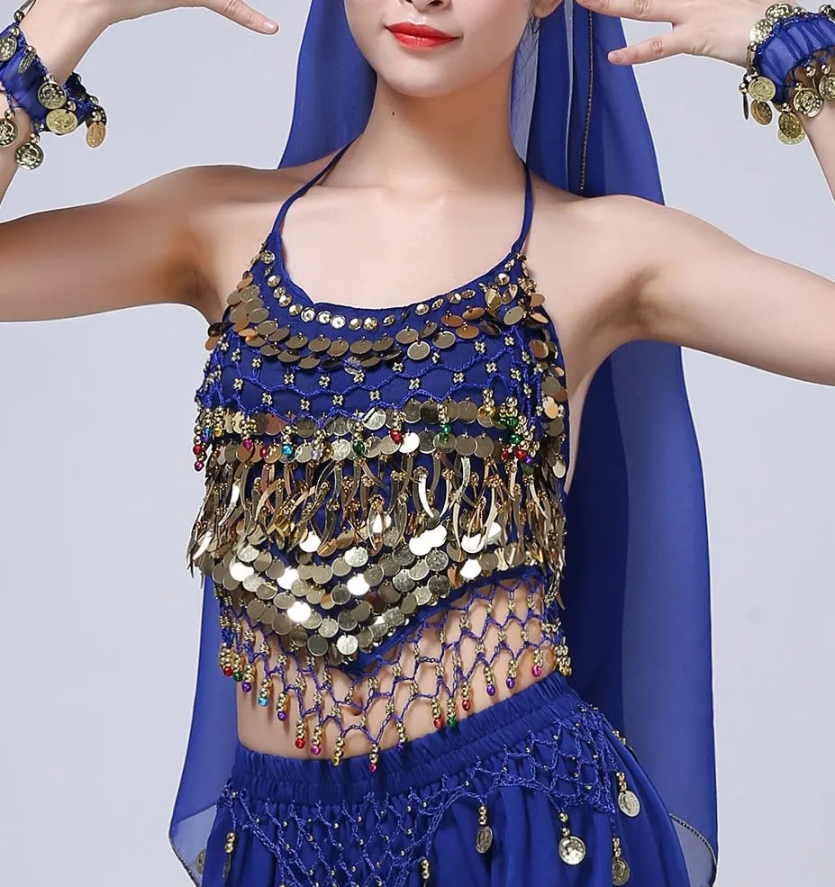 Women Belly Dancing Outfit Embellished Top