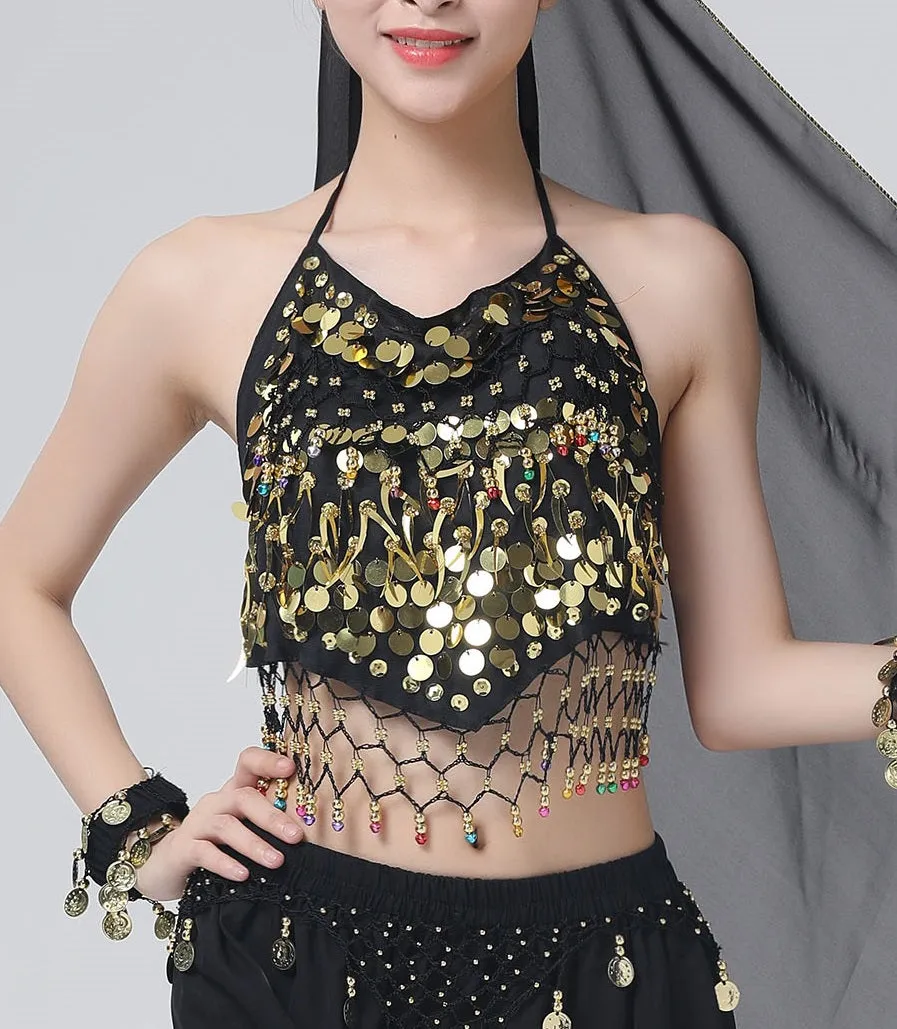 Women Belly Dancing Outfit Embellished Top