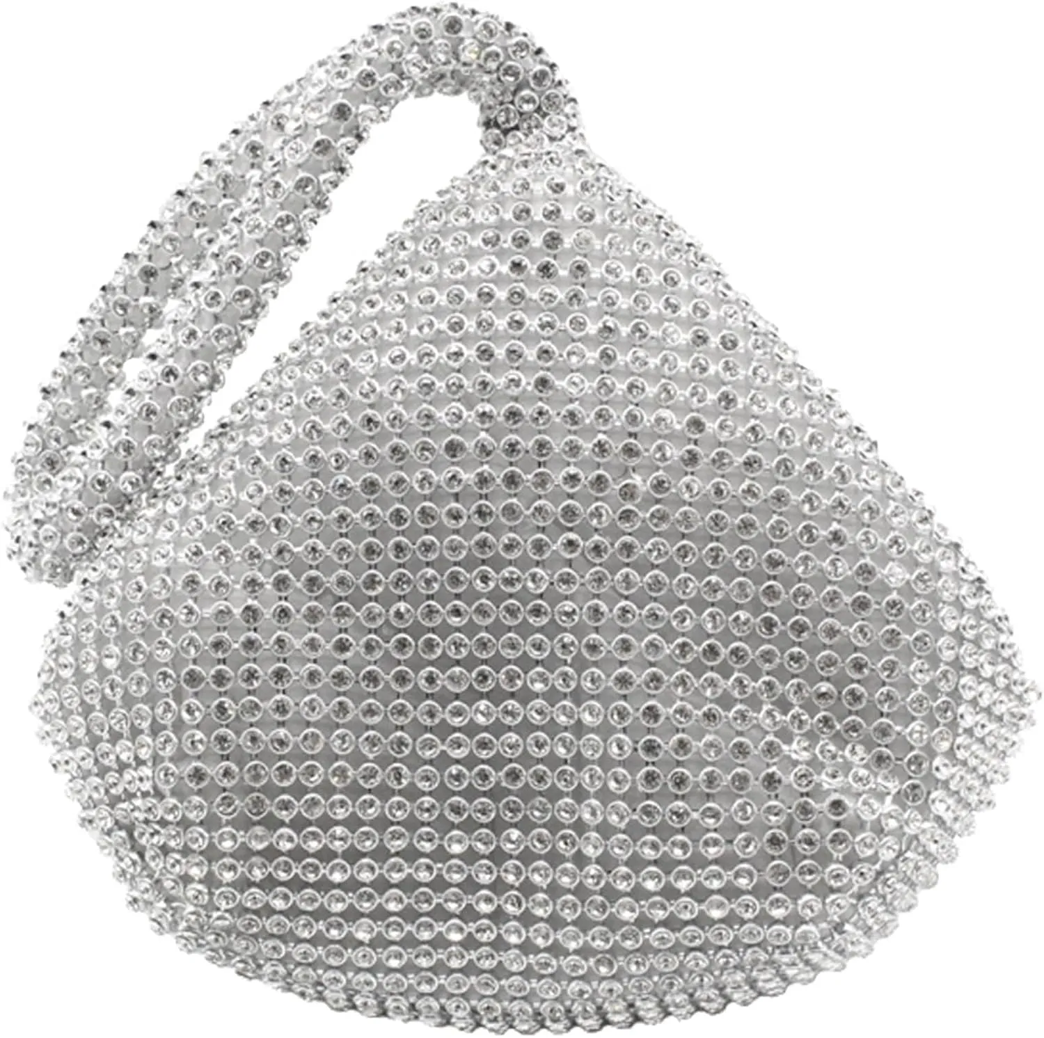 Women Clutch Evening Handbag Bag Full Rhinestones Bling Wrist Bag Purse for Wedding Party Prom