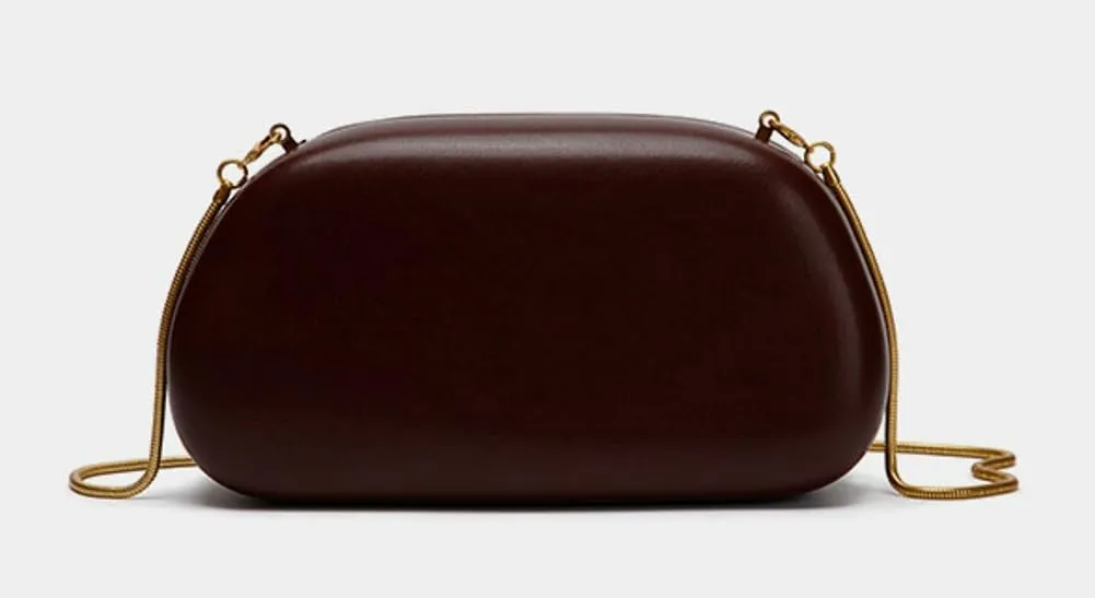 Women PU Leather Evening Handbags with Chain Trendy Crossbody Metal Decoration Shoulder Bag Causal Clutch Purse 2025