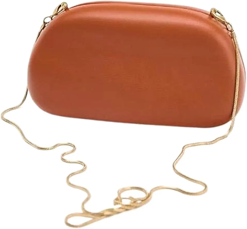Women PU Leather Metal Handle Handbag Trendy Commuting Compact Stone Purse Hand-held Causal Shoulder Clutch Bag