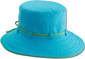 Women's Contrast Cotton Bucket Sun Hat with Sizing Tie, 3" Brim