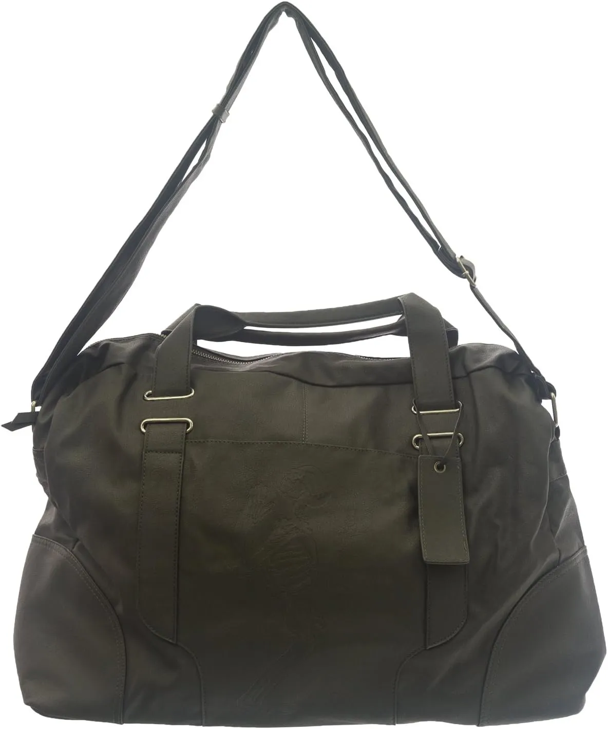 Women's Faux Leather Logo Weekender Bag One Size Grey