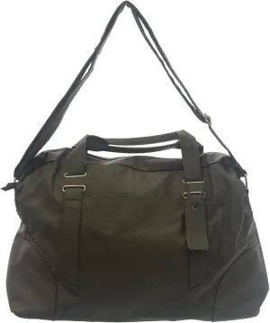 Women's Faux Leather Logo Weekender Bag One Size Grey