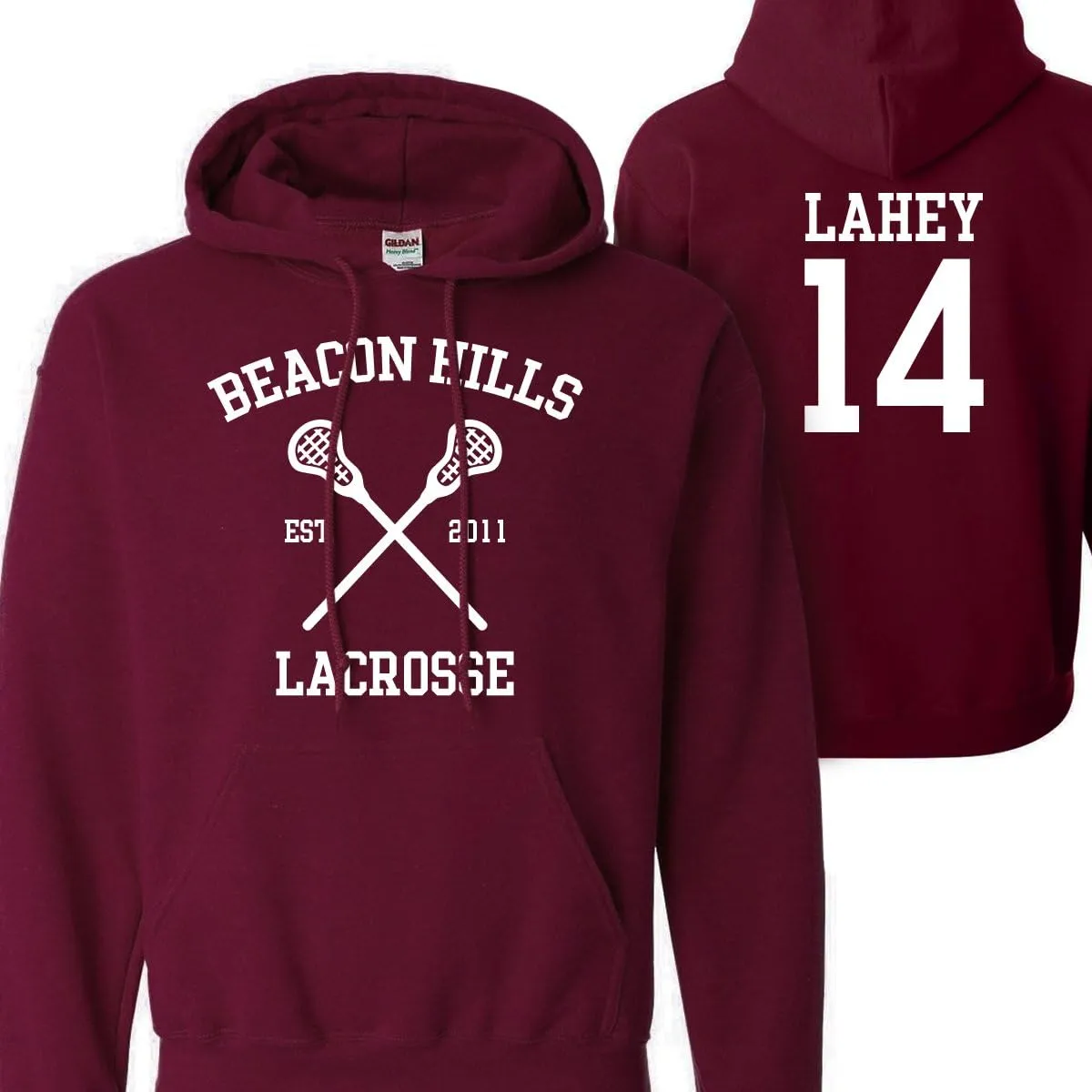 Women's Men's Teen Wolf Beacon Hills Lacrosse Lahey 14 Hoodie
