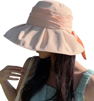 Women's Sun Hat Wide Brim Beach Sun Protection Bucket Hat for Summer Fishing Cap Gardening